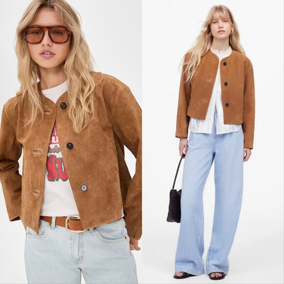 Madewell Jackets & Blazers - Madewell Suede Crop Cardigan Jacket